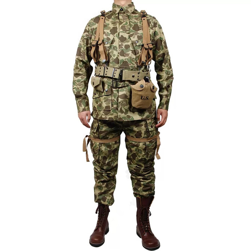 Pantalon Camouflage US Army M42 Pacifique – Reproduction Neuve, Coton, Style Chasseur