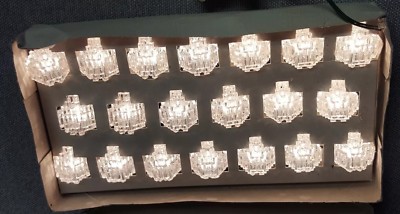 Vintage Foremost Industries Christmas Lights Clear Crystal Chandelier NOS RARE!