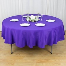 Round 84" Premium High Quality Polyester Tablecloth Wedding Party Table Linens