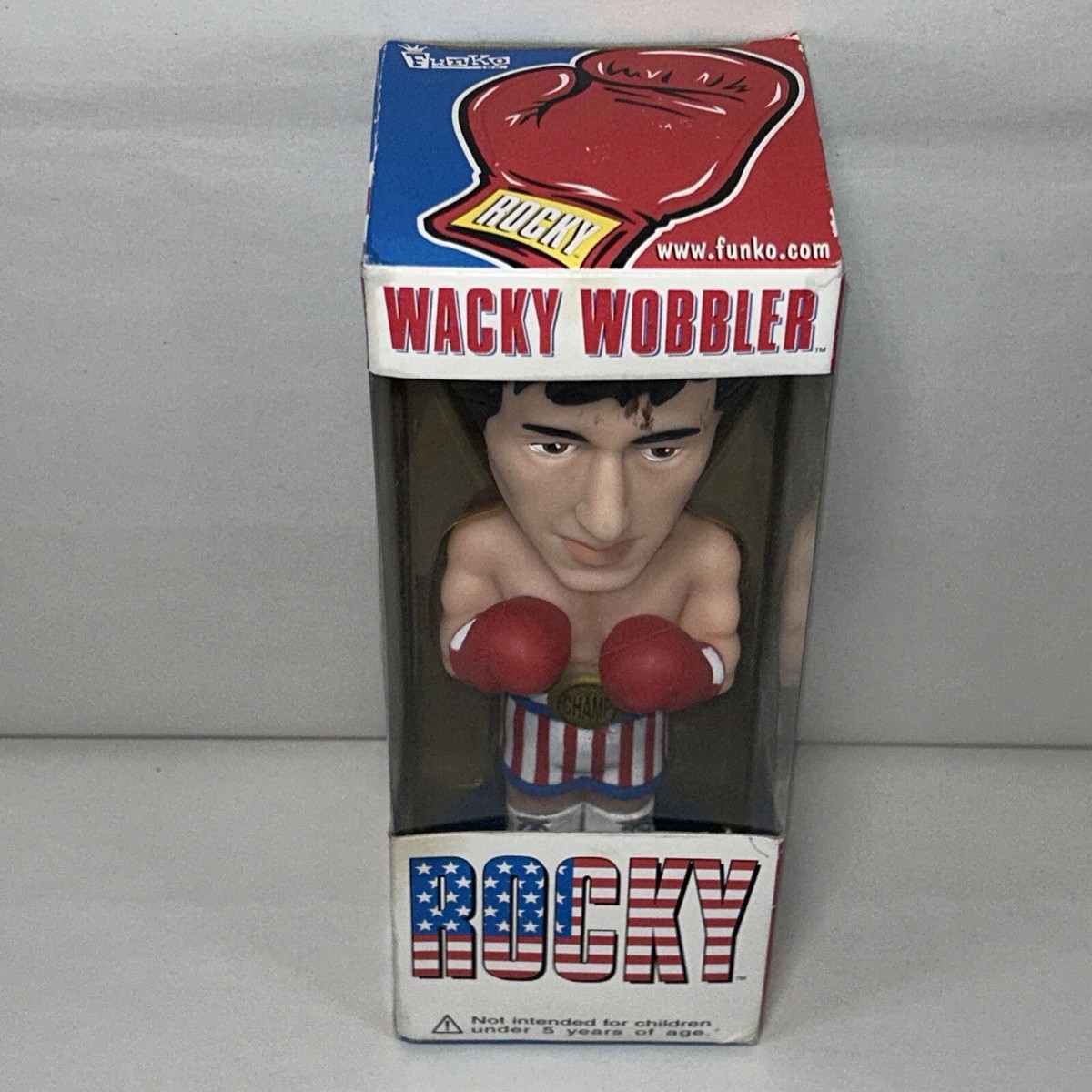 【FUNKO WACKY WOBBLE】 ROCKY 2002 Funko Wacky Wobbler Rocky Sylvester Stallone Bobble