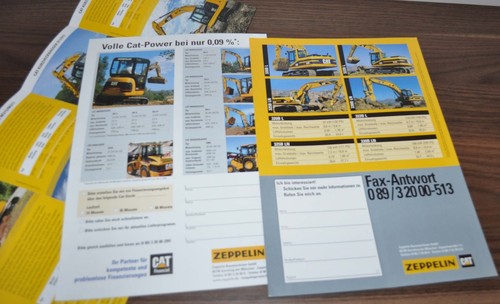 LOTE Excavadora Caterpillar Excavadora Gato Folleto Folleto DE - Imagen 3 de 11