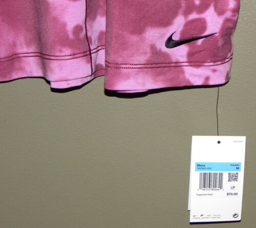 Nike Dri-Fit Yoga Men's Shirt Top DX0922-653 Size M Rosewood Tie-Dye - Picture 3 of 4