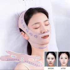 V Face Lifting Mask Slimming Face Bandage Double Chin AntiSagging Firming•