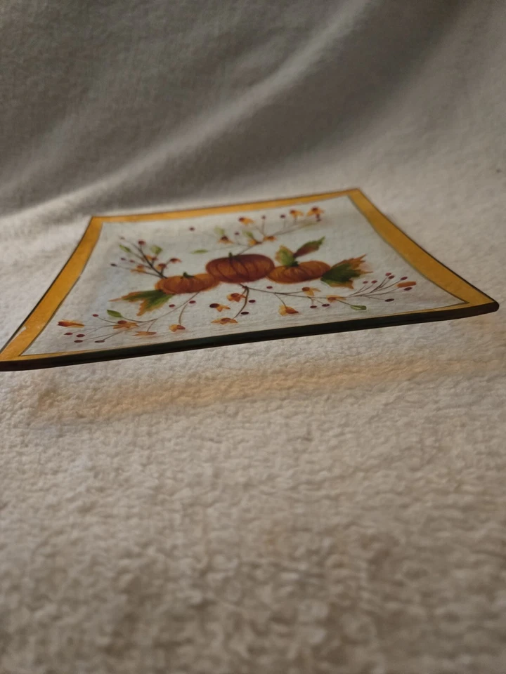 Винтажный Yankee свечи тыквы треск лоток / пластина ~ трудно найти - Изображение 2 из 4