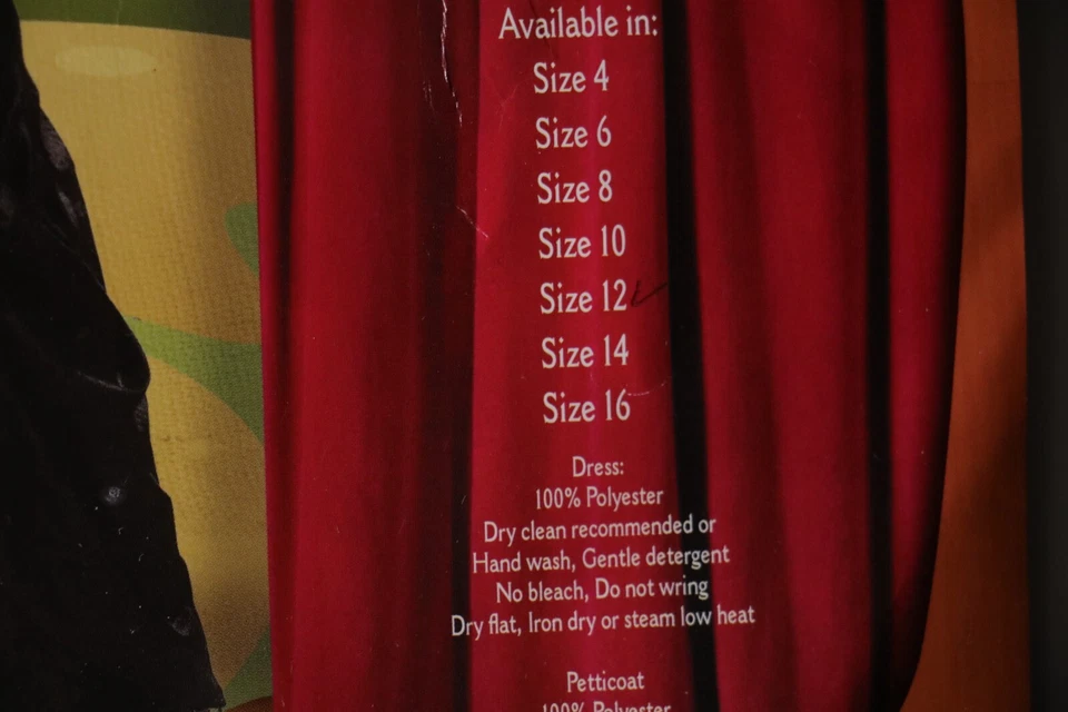 In Character Gothic Vampira Vampire Costume Dress Child Size 12 Black Red - Image 4 of 4