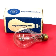 H38LL-100 A23 100W Clear Mercury Vapor Lifeguard Weather Duty Light Bulb 366799