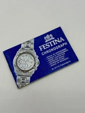 Festina Chronograph MOS60 Calendar Instructions Booklet
