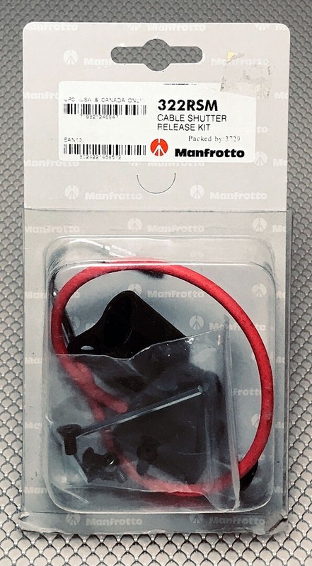 Manfrotto 322RSM Cable Shutter Release Kit for 322RC2 Grip Ball Head - NEW