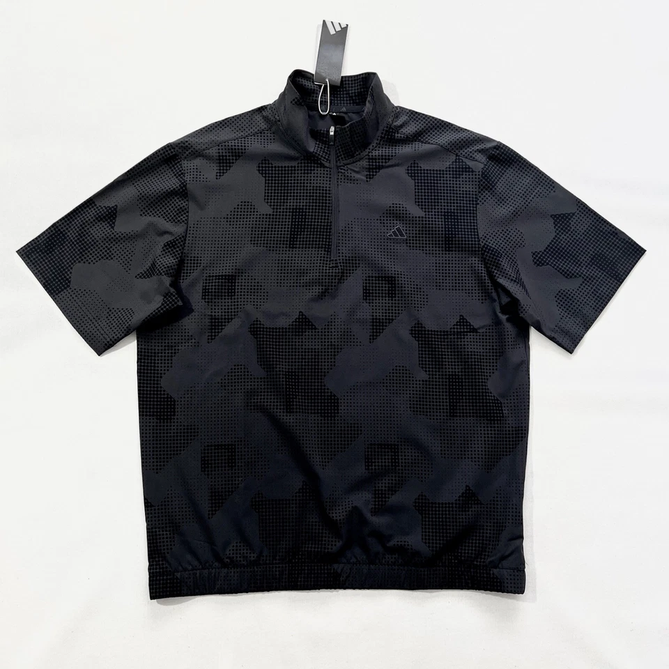 $100 NWT Men's ADIDAS Golf Black DWR Water-Repellent Pullover Shirt Top LARGE - Image 2 of 4