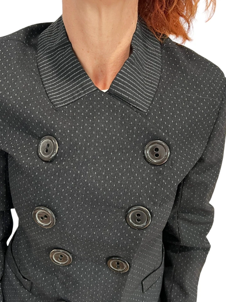 CHAQUETA BLAZER LANA DOBLE BOTONADURA LUNARES NEGROS MARC JACOBS 2-4 Foto 4 de 4