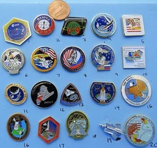 NASA enamel PIN lot of 20 - vtg ISS Space Shuttle Station Apollo Soyuz - Group B