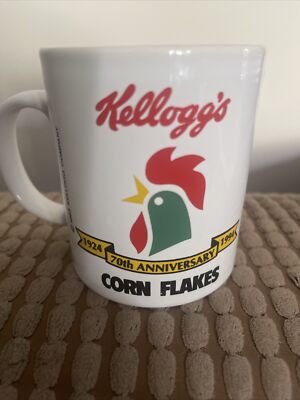 VINTAGE KELLOGGS CORN FLAKES 70th ANNIVERSARY MUG 1924 - 1994