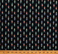 Cotton Nutcrackers Soldiers Christmas Toys Holiday Fabric Print by Yard D403.31