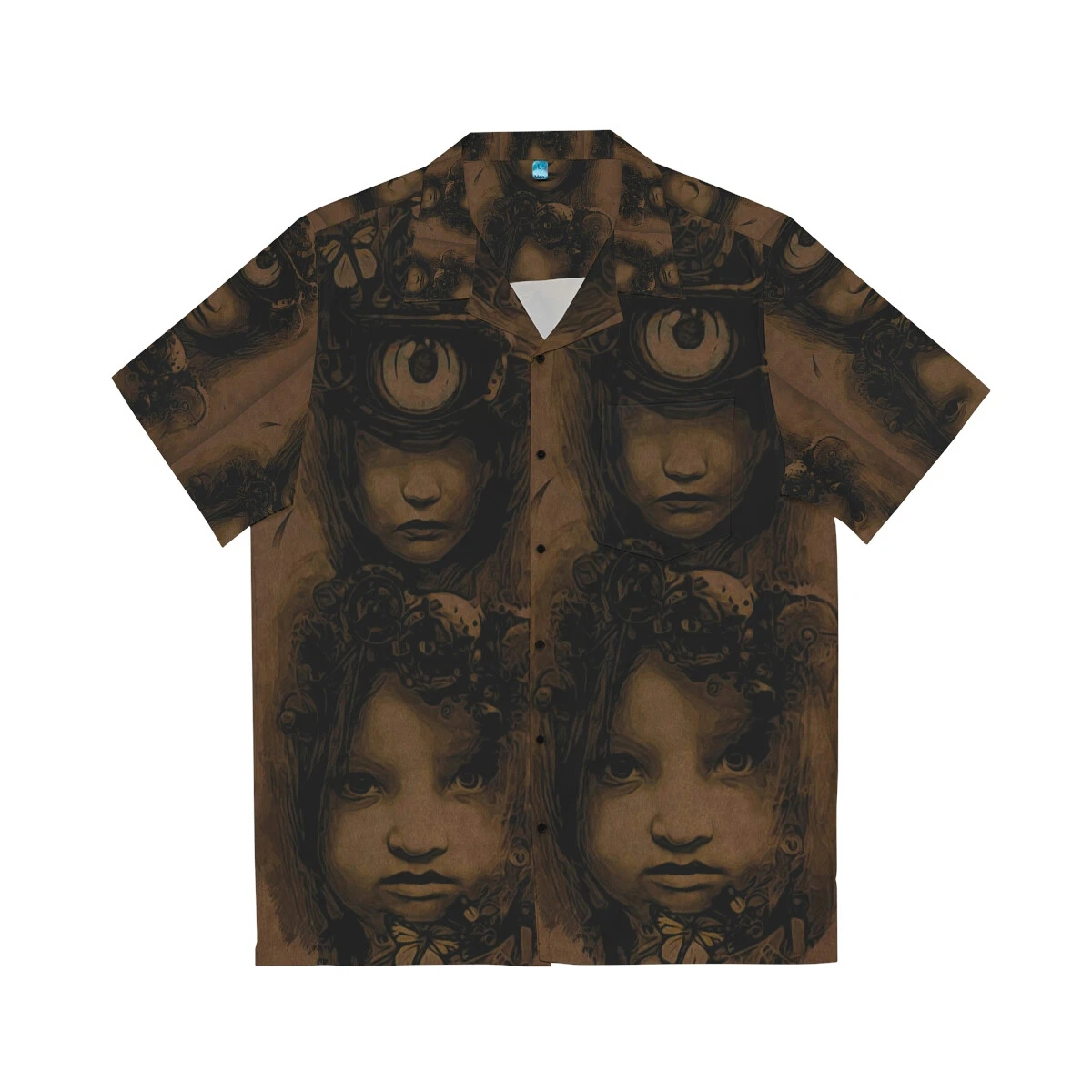 Creepy Girls Men's Hawaiian Shirt (AOP)