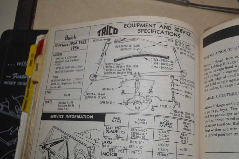 56 Buick Special Century 1955 sin cámara-O-Matic nuevo de stock Trico OE limpiaparabrisas enlaces Foto 4 de 4