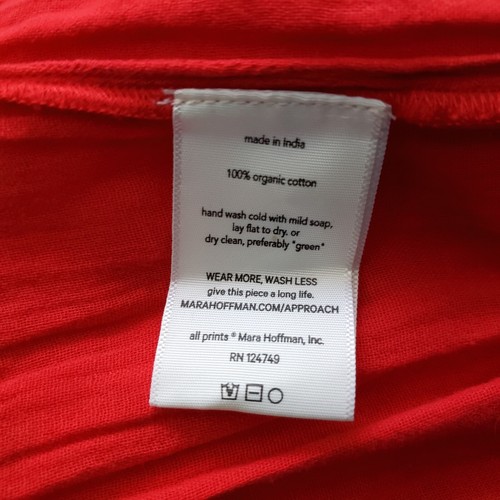 Maxi Vestido Mara Hoffman Rojo Algodón Orgánico Sin Mangas L Nuevo sin Etiquetas - Imagen 14 de 15