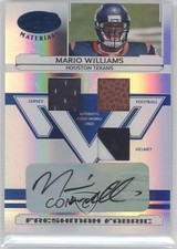 2006 Leaf Certified Materials Mirror Blue 42/50 Mario Williams #205 Auto 9bp