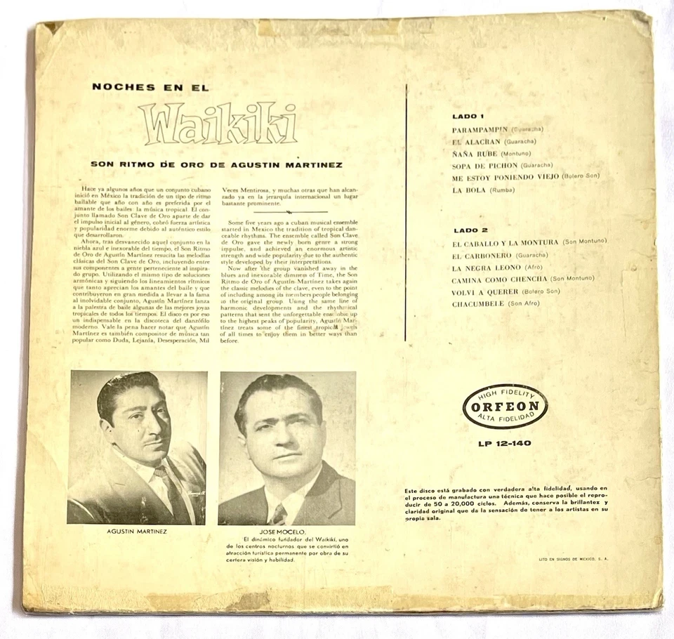 Agustin Martinez Y Su Son Ritmo De Oro – Noches En El Waikiki - Guaracha Mambo - Image 2 of 4