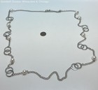 Lia Sophia Silver Tone Faux Pearls Long Chain Statement Necklace 56.8g — photo 2