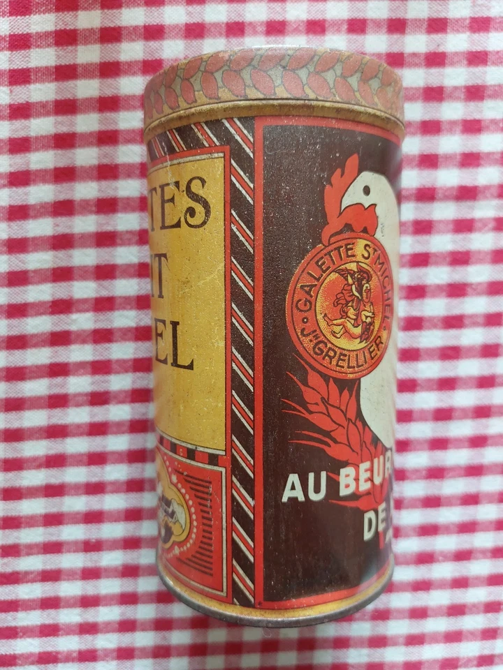 Boîte publicitaire en tôle lithographiée des Galettes Saint-Michel - Photo 4/4