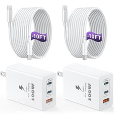 USB C Charger Block 100W, 3-Port GaN Super Fast Charger, Type C Wall Charger ...