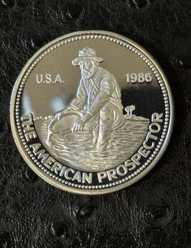 1986 Engelhard Prospector (PROOF) Extremely Rare 1 Oz Silver **Only 500 Minted**