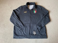 Maglione calcio Puma Italia uomo taglia XL grigio screziato full zip felpa 2021