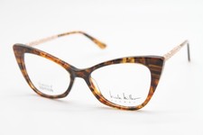 NEW NICOLE MILLER BORDEAUX C01 HAVANA GOLD AUTHENTIC EYEGLASSES 53-17