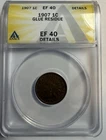 1907 Indian Head Cent Penny - ANACS  EF 40 Details