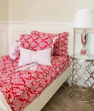 Beddys Twin Zipper Bedding Red And White Minky Dot No Sham