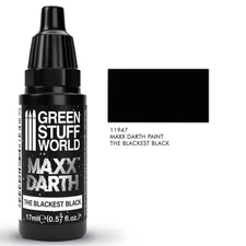 Green Stuff World Maxx Darth Blackest Paint 17 ml - Scenery Diorama Wargaming Wa