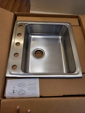 ELKAY LUSTERTONE Classic Stainless Steel Single Bowl Drop In Skin NEW