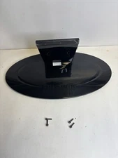 32" VIZIO XVT323SV Pedestal Stand TV Base & Screws - Black - Used - Oval Footed