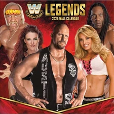 WWE Legends 2025 16 Month Wall Calendar Sealed NEW Hulk Hogan Lita Trish Stratus