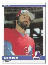 1984 Fleer Baseball Jeff Reardon Card #283 Montreal Expos