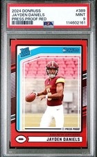 Jayden Daniels 2024 Panini Donruss 389 Press Proof Red Rookie RC PSA 9
