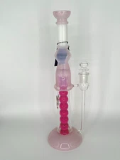 15" PHOENIX STAR GLYCERIN COIL STRAIGHT BONG = 2 FREE GIFTS - FREEZABLE BALLS