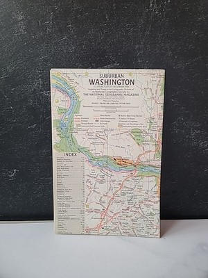 1964 Suburban Washington National Geographic Map