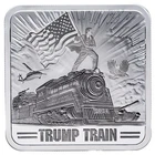 2024 Trump Train 1oz .999 Fine Silver Square Bar MAGA Donald Trump 47 45
