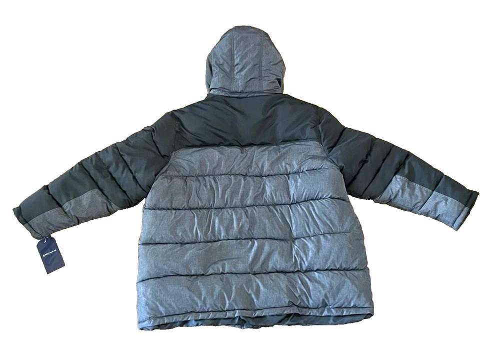 Rocawear Classic Men’s 5X Puffer Jacket with Removable Hood Charcoal/Black NWT - Image 2 of 4