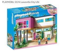 PLAYMOBIL 5574 Luxusvilla City Life XXL Komplett Haus Villa M&ouml;bel Figuren viel Z