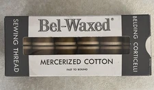 BELDING CORTICELLI BEL-WAXED, Mercerized Cotton Thread Size 50 x 12  Chestnut