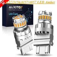 AUXITO 3157 3156 4057 LED Front Turn Signal Light Bulbs Amber Error Free Canbus