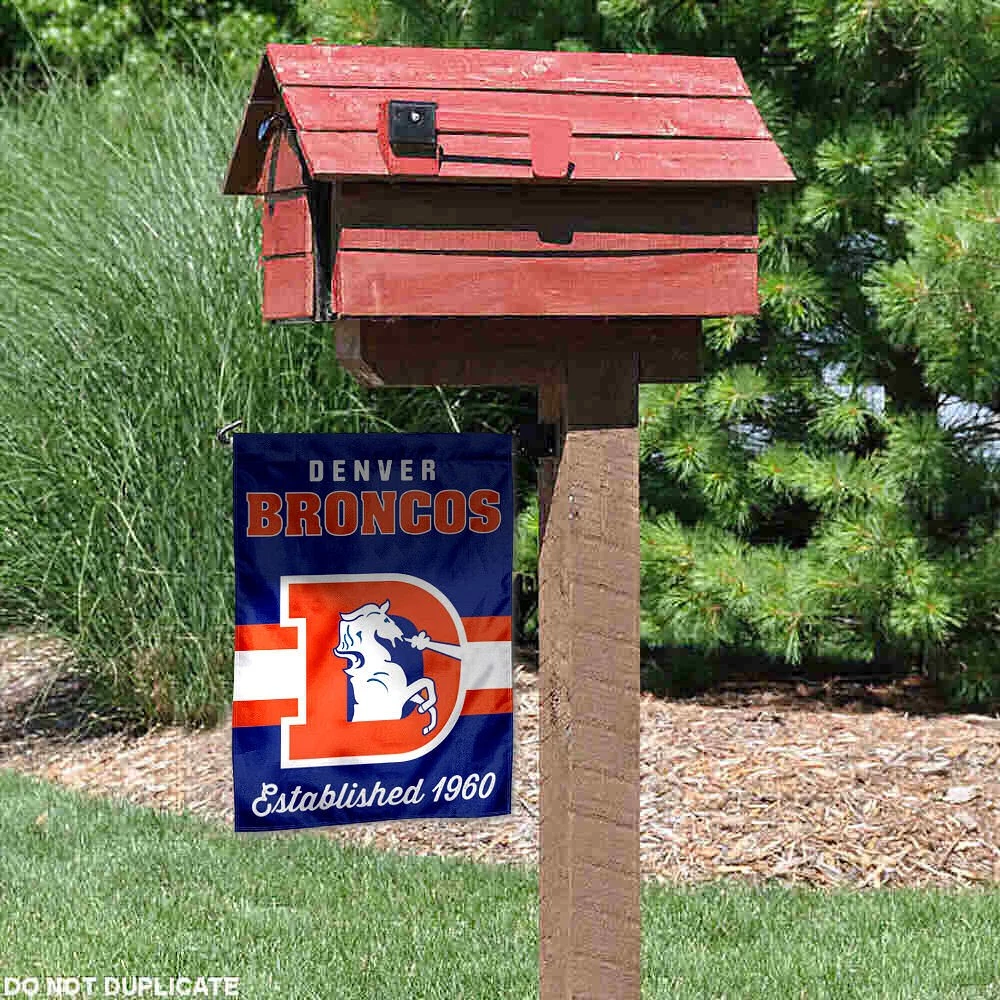 Denver Broncos Throwback Retro Vintage Garden Yard Banner Flag