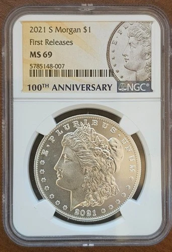 2021-S Morgan Dollar NGC MS69 First Releases 100th Anniversary - Key Issue $1