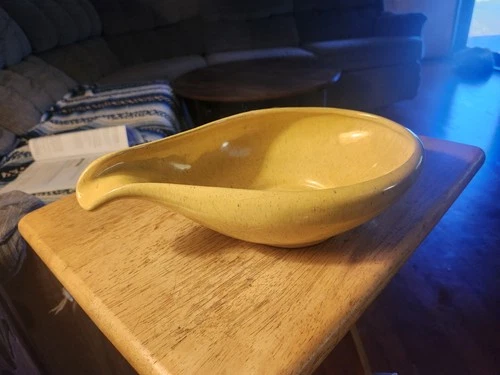 Vintage Frankoma #214 Yellow Boat Planter