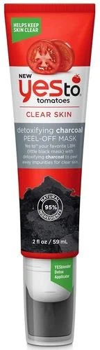 3-pack 2oz Yes To Tomatoes Clear Skin Detoxifying Charcoal Mud Mask w/Sponge 13z