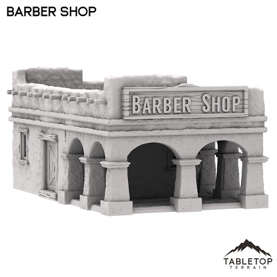 Spanish Barber Shop - Old Wild Western Rush - Wild West Terrain Wargaming