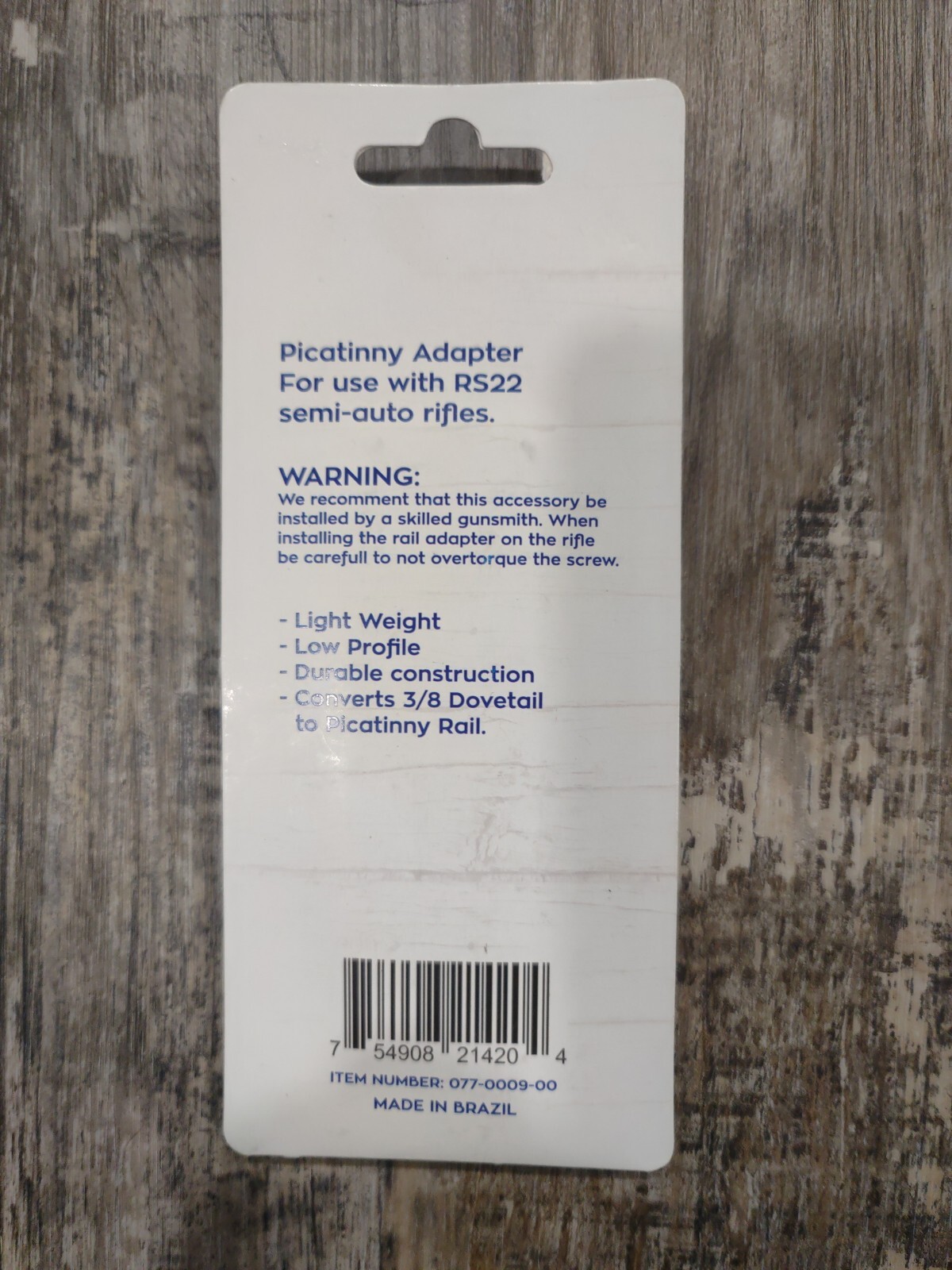 Rossi RS22 22RF/ WMR Rifle Dovetail to Picatinny Weaver Rail Adapter