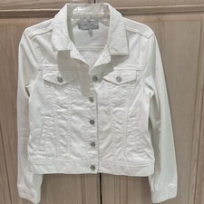Hobbs London White Denim Mariam Jacket Sz Uk 12 Us 8